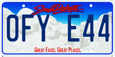 SD license plate 0FYE44