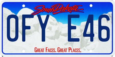 SD license plate 0FYE46