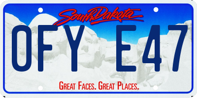SD license plate 0FYE47