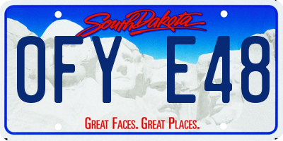 SD license plate 0FYE48