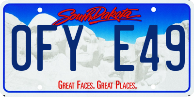 SD license plate 0FYE49