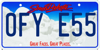 SD license plate 0FYE55