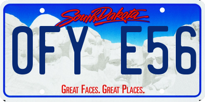 SD license plate 0FYE56