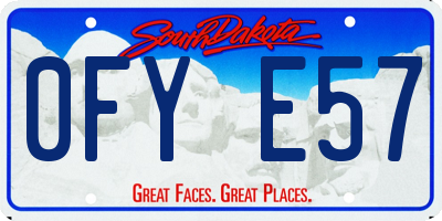 SD license plate 0FYE57
