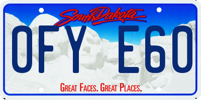 SD license plate 0FYE60