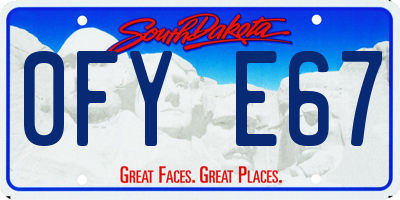 SD license plate 0FYE67