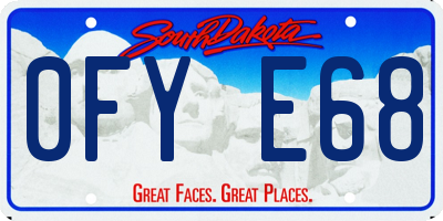 SD license plate 0FYE68