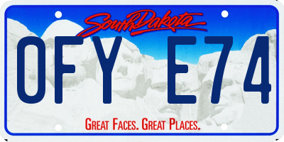 SD license plate 0FYE74