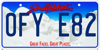 SD license plate 0FYE82