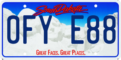 SD license plate 0FYE88