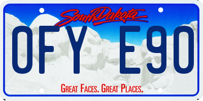 SD license plate 0FYE90