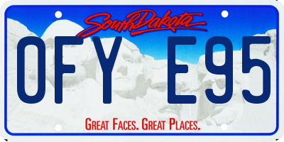 SD license plate 0FYE95