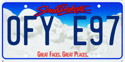 SD license plate 0FYE97
