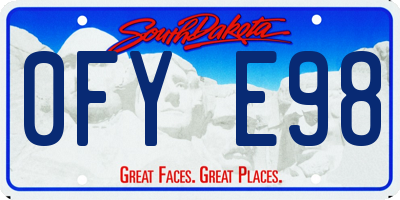 SD license plate 0FYE98