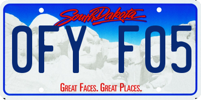 SD license plate 0FYF05