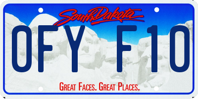 SD license plate 0FYF10