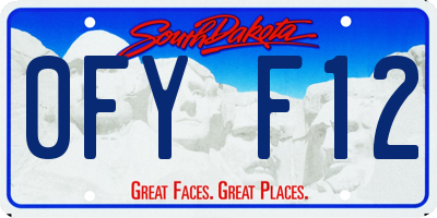 SD license plate 0FYF12
