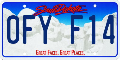 SD license plate 0FYF14