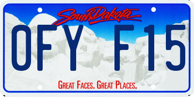 SD license plate 0FYF15