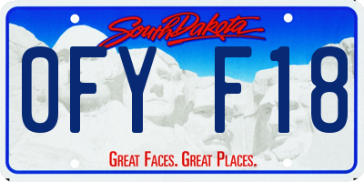 SD license plate 0FYF18