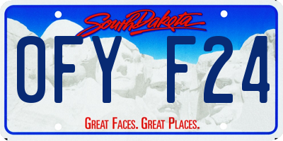 SD license plate 0FYF24