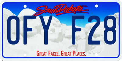 SD license plate 0FYF28