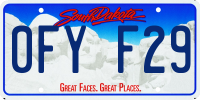 SD license plate 0FYF29