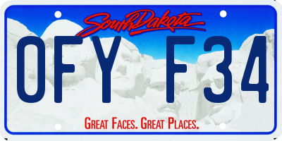 SD license plate 0FYF34