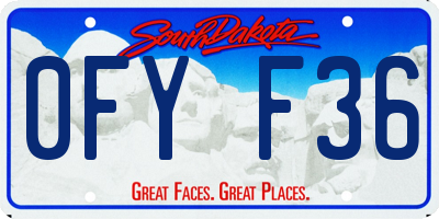 SD license plate 0FYF36