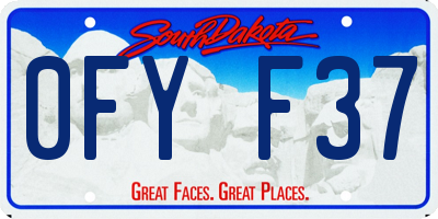 SD license plate 0FYF37