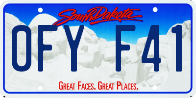 SD license plate 0FYF41