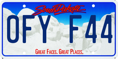 SD license plate 0FYF44
