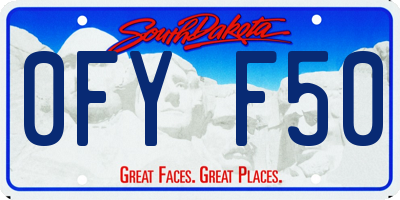 SD license plate 0FYF50