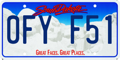 SD license plate 0FYF51