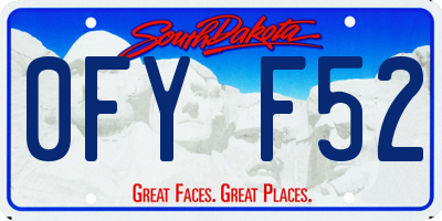 SD license plate 0FYF52