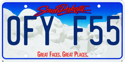 SD license plate 0FYF55