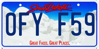 SD license plate 0FYF59