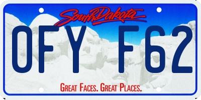 SD license plate 0FYF62