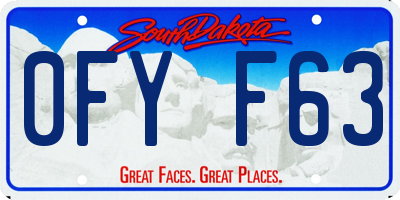 SD license plate 0FYF63