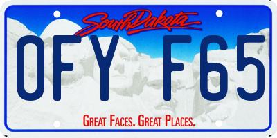 SD license plate 0FYF65