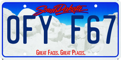 SD license plate 0FYF67