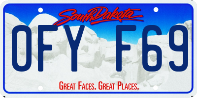 SD license plate 0FYF69