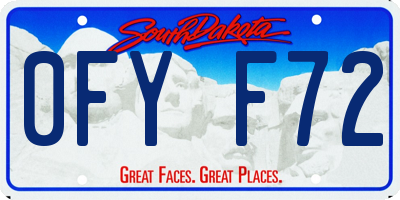 SD license plate 0FYF72