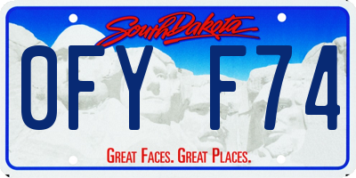 SD license plate 0FYF74