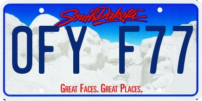 SD license plate 0FYF77