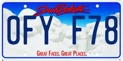 SD license plate 0FYF78