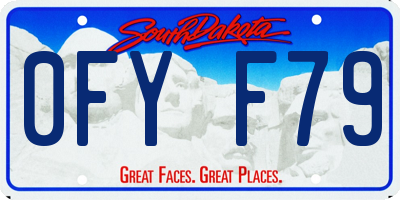SD license plate 0FYF79