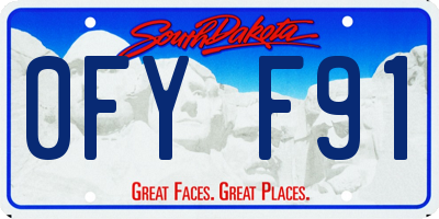 SD license plate 0FYF91