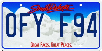SD license plate 0FYF94