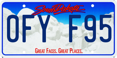 SD license plate 0FYF95